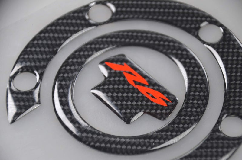 REVSOSTAR Real Carbon Fibre Gas Cap, Anti Slip sticker, Triple Tree Front End Upper, Top Clamp Decal Stickers, Tank Pad, Tank Protector for Yzf R6 (2008-2015), 4 Pcs Per Set - Image 5